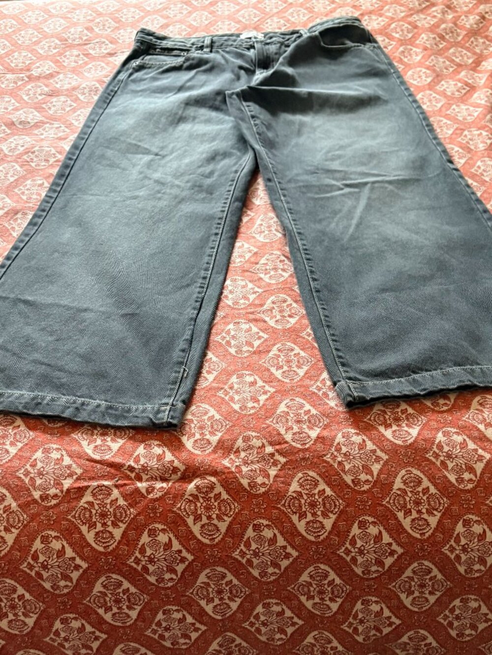 PacSun Casey Low Rise Baggy Jeans Faded Black Wide Leg Denim 32 S